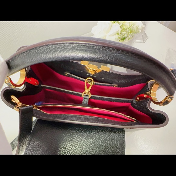 Louis Vuitton Black Capucines Pm Taurillon Bag - Picture 6 of 7